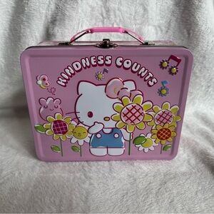 Hello Kitty Pink Flower KINDNESS COUNTS Lunch Box NEW